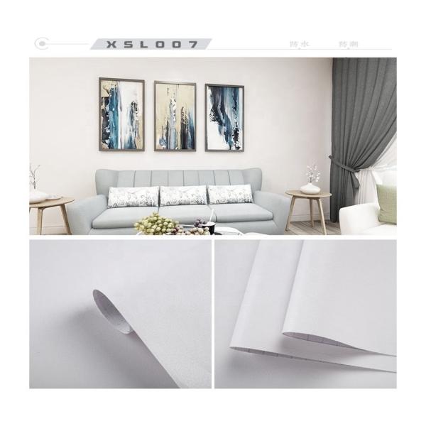 Hôtel Blanc Plain décollage papier peel and stick papier peint auto-adhésif 3D film de panneau décoratif parfait pour la décoration de l'hôtel