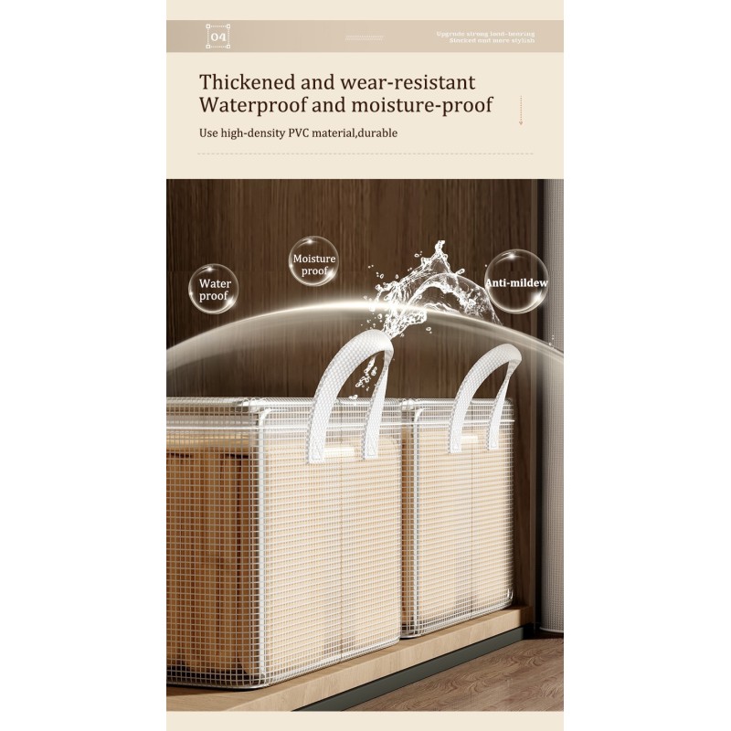 Transparent Pvc Clothing Storage Box with Handle, Drawer-Type Pants Storage Box with Lid