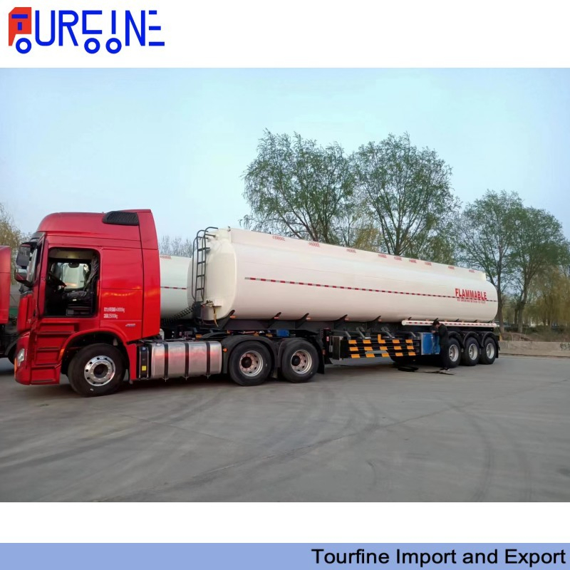 Tri Axle 40 CBM Fuel Tanker Semi Trailer For Diesel And Petrol Transport