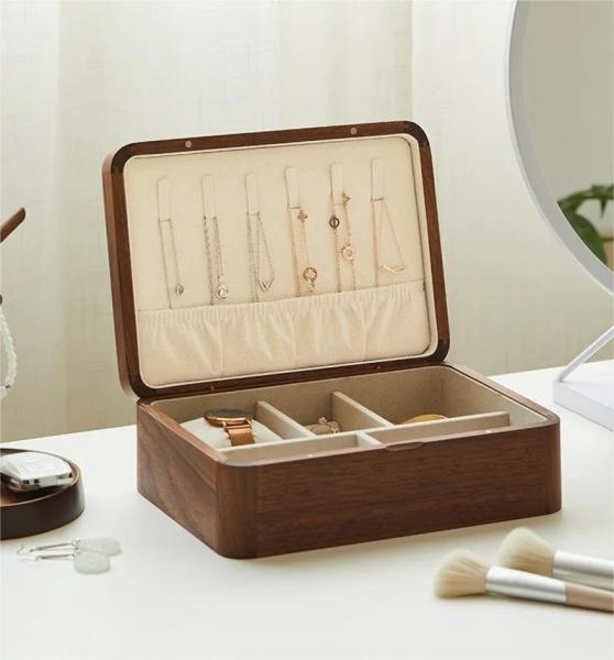Women Jewelry Box With Drawers Medium Wooden Storage Boxes With Lids
