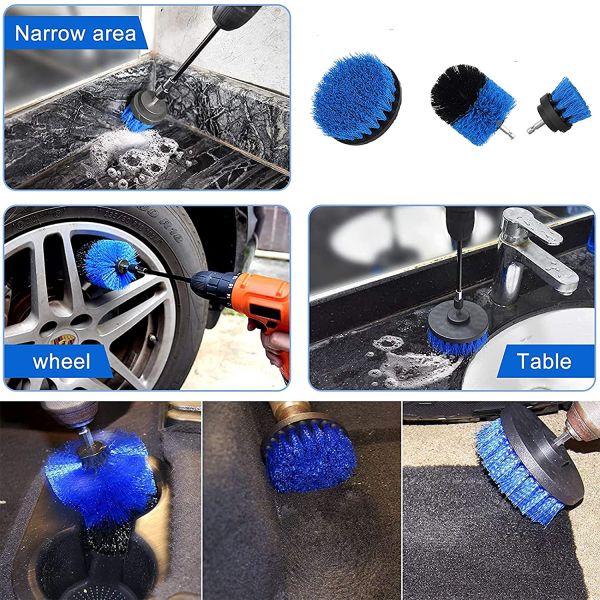 PP Filament 3pcs Electric Drill Brush Attachments For Cleaning