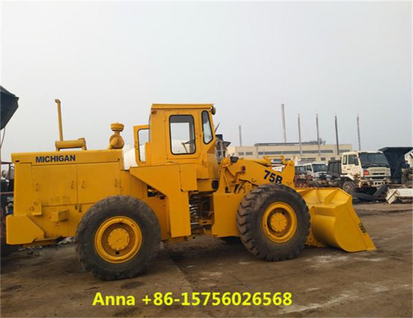 4 Speed Manual Used Wheel Loaders , Japanese TCM 75B Wheel Loader
