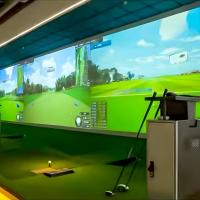 Simulador de golfe virtual multifuncional Projeção de lazer e entretenimento