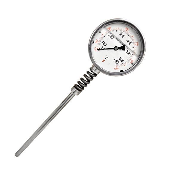 haste industrial do calibre 100mm da temperatura do termômetro bimetálico de 2,5 de 63MM 1/2 BSP