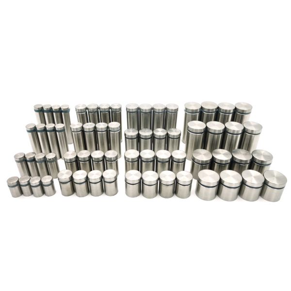 Оптовые продажи Bushed нержавеющий стеклянный тупик рельса декоративный знак зажимает держатель знака