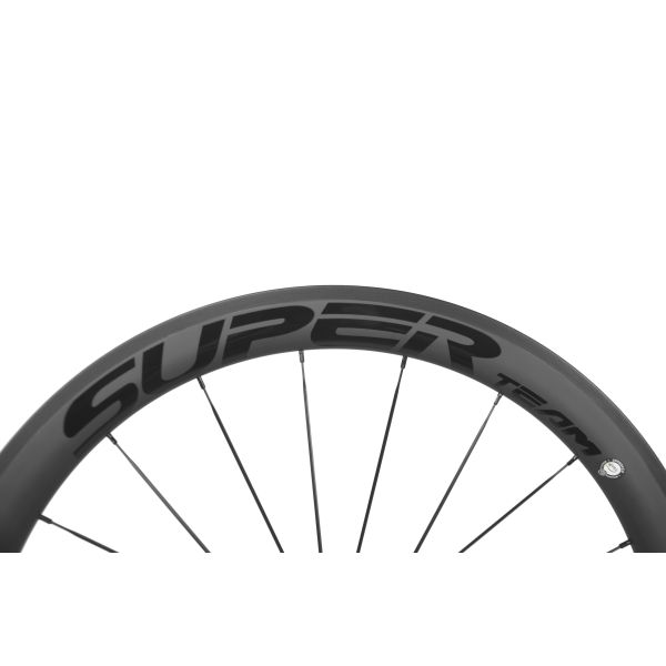 El conjunto de ruedas de fibra de carbono de Superteam es la actualización perfecta para las llantas abiertas de la bicicleta y el freno V