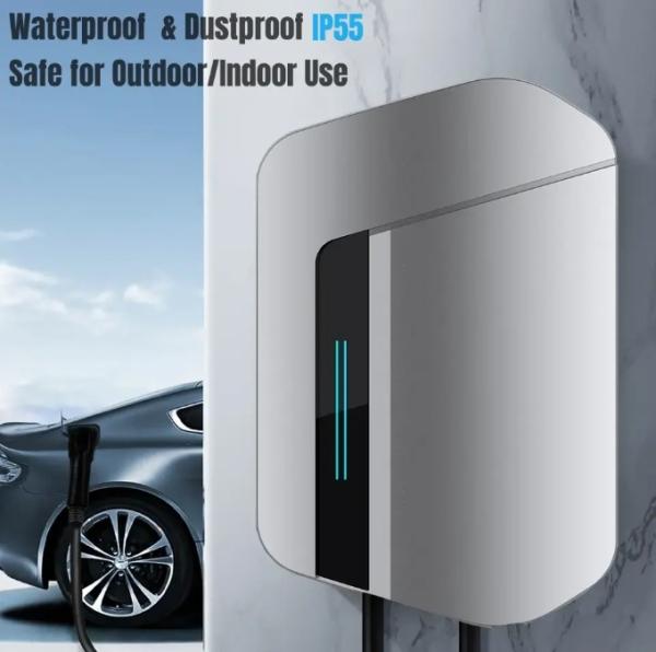 Commercial Ac Wallbox Charger 7kw Ocpp1.6 Ac Ev Wallbox Electric Car Charging Station for TESLA NACS