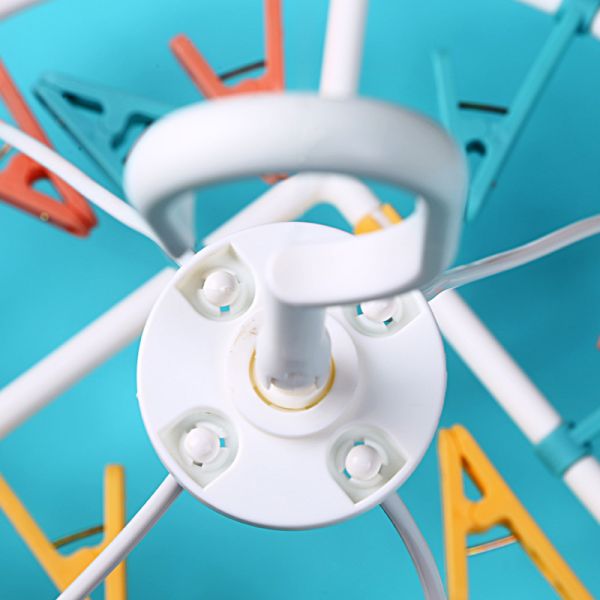 260g Disc Polypropylene Clip And Drip Laundry Hanger 34*34cm