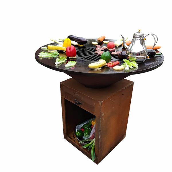 Stainless Steel BBQ Grill With Customizable Cooking Plate Easy Assembly And Rustic Appearance