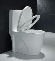 Toilette ovale d'une seule pièce affleurante supérieure avec 11 pouces de rugueux dans la housse de siège de ralentissement
