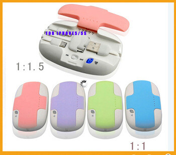 4000mah power bank powerseed,  built in cables power bank powerseed