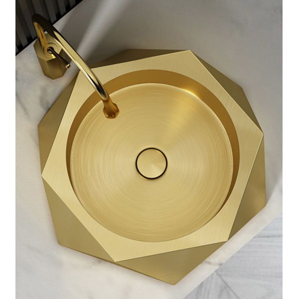 Diamond Shaped 304 Stainless Steel Vessel Sinks For Bathroom Counter