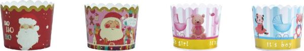 Decorative Food Grade Christamas Paper Cupcake Case Muffin Liners Mini Cupcake Wrappers