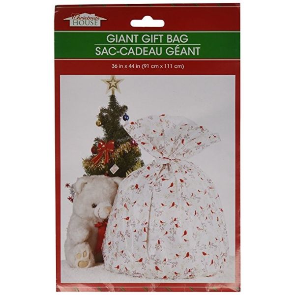 L'enveloppe de cadeau en plastique colorée de conception de vacances de Noël met en sac enorme/géant/X grands avec l'étiquette