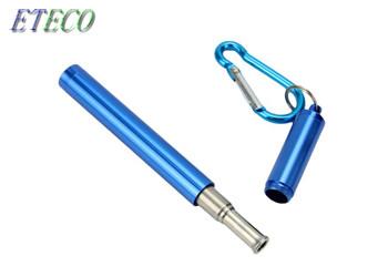 Travel Engraved Stainless Steel Straws With Case Cleaning Brush Keychain 10 Grams