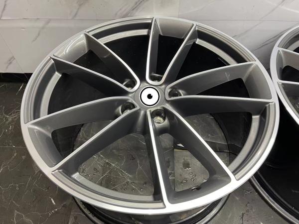 5 Double Spokes Genuine 20 Inch Alloy Wheels Grey Original For Porsche 911