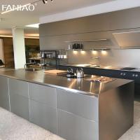 Armoire de cuisine en acier inoxydable 304 avec île