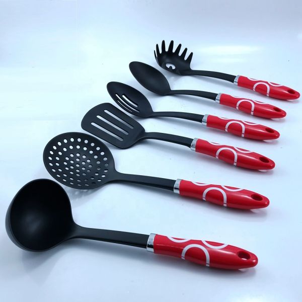 7-Piece Kitchenware Utensil Set with Dishwasher Safe and BPA Free Nylon Utensils