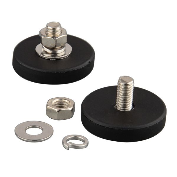 High Temperature Rubber Coated Round Neodymium Magnet with Punching Processing Service