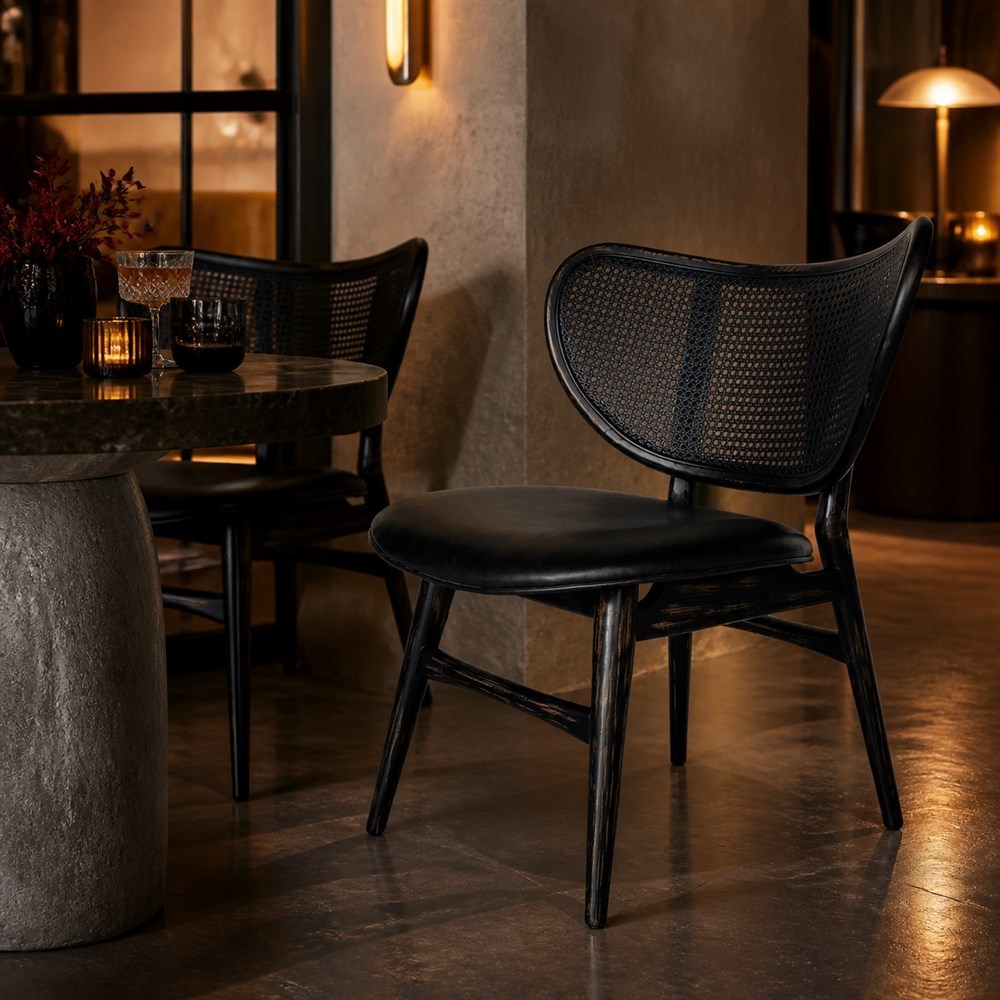Curved Back Dining Chair CYC-029-BLK