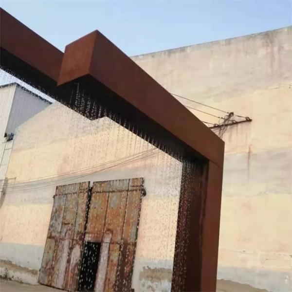 Dobro contemporâneo L fonte do projeto de água de aço de Corten da característica da água do metal