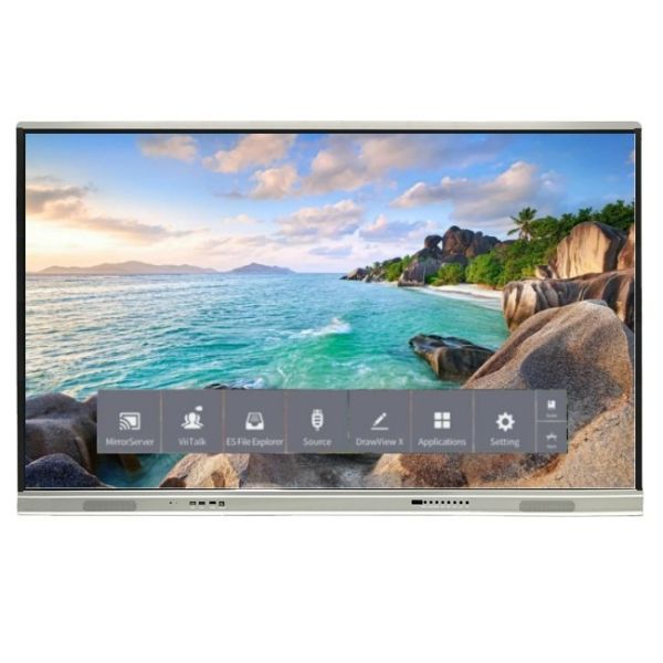 Newer Version Android System Interactive Flat Panel With High Contrast 1200:1 And Cursor Speed 100 Dot/S  20 Touch Point supported with screen share interactive whiteboard