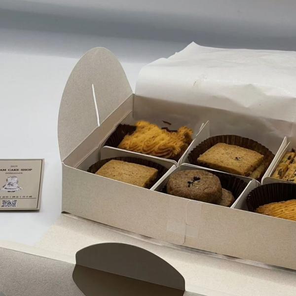 Custom Kraft Paper Cake Box Foldable Snack Packaging