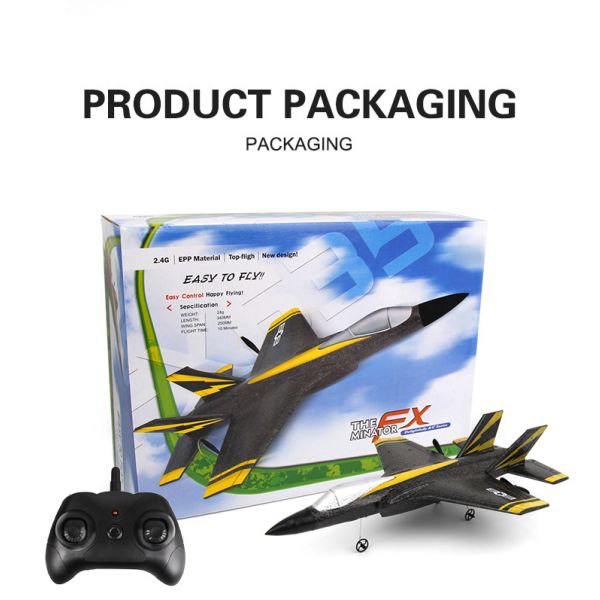 120m Remote Distance 2CH Fixed Wing EPP Foam RC Glider Airplane for Kids Outdoor Fun
