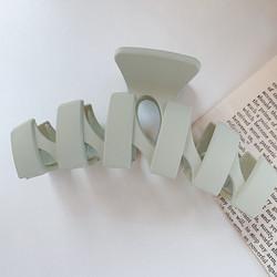 Matte Plastic Hair Accessories Claw Clips Solid Color Wavy Gripping Heat Resistant 11x4.5cm
