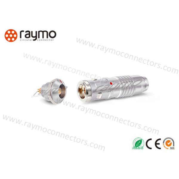 Fixed Receptacle 5A Circular Waterproof Connector Natural Chrome Housing