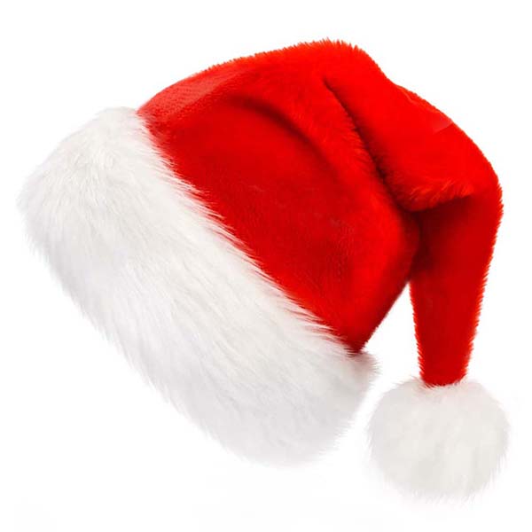 Anti Allergic Unisex Children Red Velvet Christmas Hats
