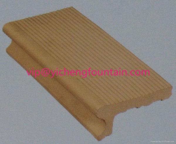 Full Body Ceramic Swimming Pool Equipment Border Tiles / Edge Tiles / Overflow Tiles