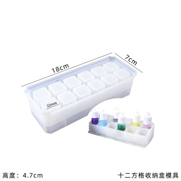 DIY crystal dropper molds, multiple beautiful and creative lipstick storage boxes, silicone molds, spot wholesale