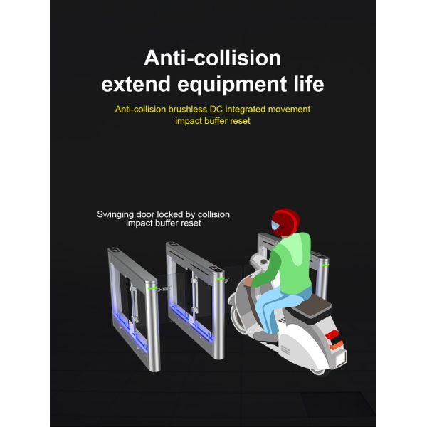 Ворота турникета стального вырезывания лазера пешеходные с контактом лицевого опознавания сухим