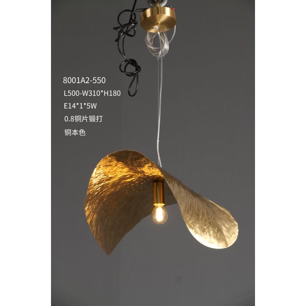Designer Post-Modern Luxury Pendant Light Copper Simple Creative UFO Model Living Dining Bedroom-Brass Gold Finish Villa Use