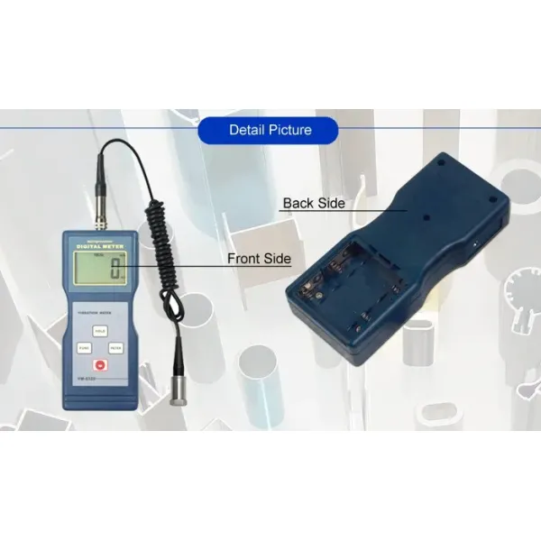 VM-6320 Professional Vibration Meter and Analyzer with 0.1~199.9 M/S2 Acceleration Range, 10 Hz ~ 10k Hz Frequency, and 5% Accuracy