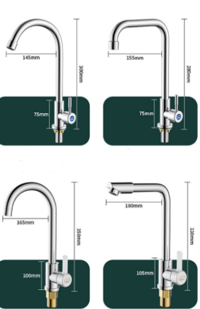 Горячий и холодный кухонный кран из нержавеющей стали для ванной