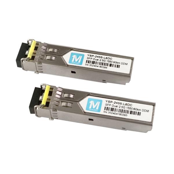 60km Distance 2.5G Duplex 1550nm LC Connector DDM SMF Fiber Optic Module Pluggable SFP Transceiver for Bandwidth Network