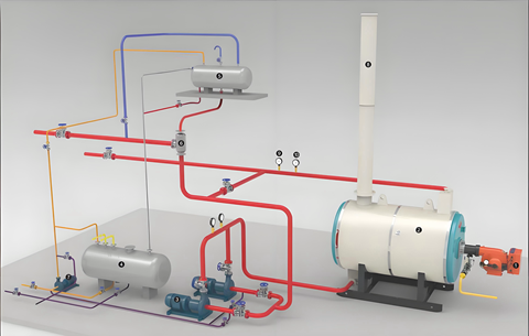 2100 Kw Horizontal Oil Gas Fired Thermic Fluid Heating Boiler