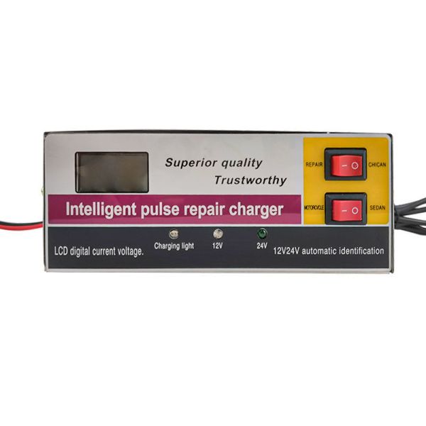 Motorcycle / Scooter Battery Charger 12V 10A 24V 5A Pulse Repair Charger PC Fireproof Material