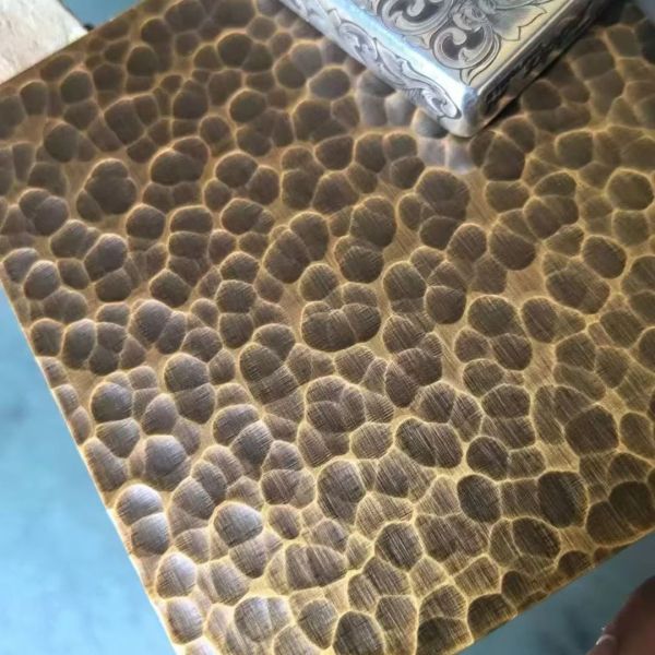 Customized Handcrafted Hammered Steel Sheet Polished Surface For Furniture Inlay