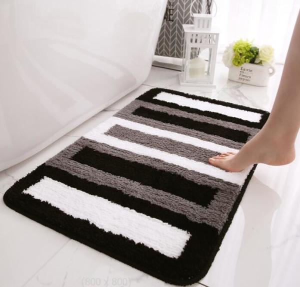 Flocking Carpet Floor Mat Household Bathroom Bath Absorbent Foot Mat Bathroom Non Slip