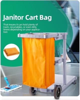 Replacement Janitorial Cart Bag, High Capacity Thickened Housekeeping Commercial Janitorial Cleaning Cart Bag
