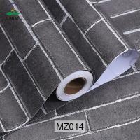 0.18mm-0.31mm Thickness 3D Brick Stone Wallpaper 3D Brick Wallpaper Grey
