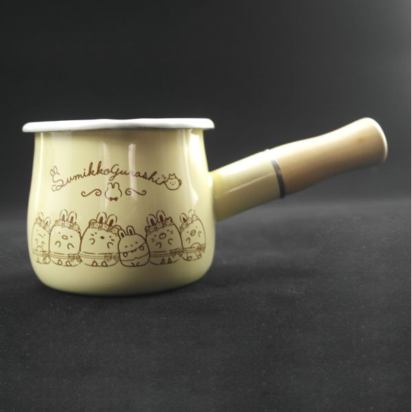 Daily Single Handle Cooking Food Soup Pot Mini Enamel Saucepans Production 30 Days Lightweight Kitchen Cookware