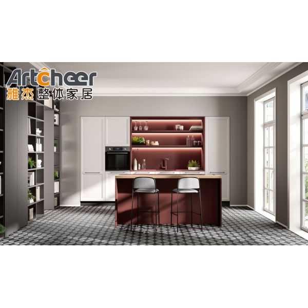 Modern Customized Color Eco-Friendly Modular Kitchen Cabinet with 3 Years Guarantee