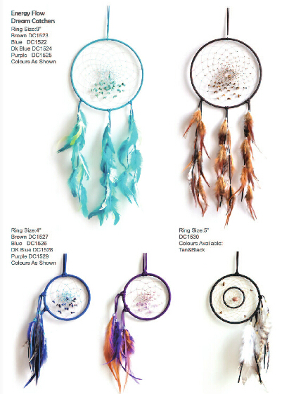 Circular Purple Handmade Dream Catcher Net With Feathers Wall Hanging Decoration Decor Craft Gift Wind Chimes for Home