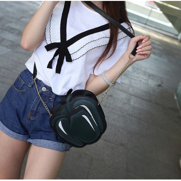 New fashion creative personality female cute cartoon fruit shoulder bag diagonal chain bag