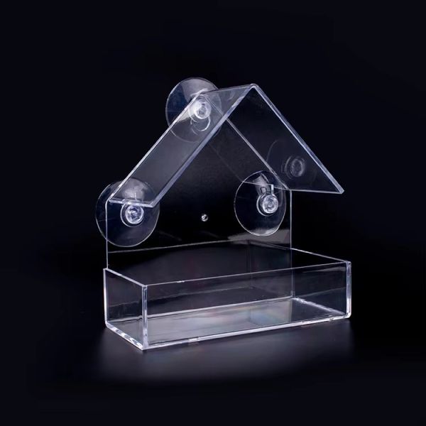 JYD Прозрачная всасывающая чашка акриловый птицекорм для наружного окна птицекомнат