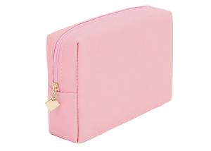 Saco cosmético Zippered rosa, sacos bonitos cor-de-rosa pequenos da composição